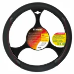 Husa volan GT Sport Premium - M - Ø 37/39cm - Negru/Rosu Garage AutoRide