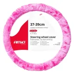 Husa volan din blana sintetica Amio SWC-54-M - Ø 37-39 cm - Roz Garage AutoRide