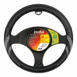 Husa volan imitatie piele Suzuka - M - Ø 37/39cm - Negru/Gri Garage AutoRide
