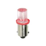Bec tip LED 24V poz semn bord soclu metal T4W BA9s 2buc - Rosu Garage AutoRide