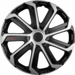 Set capace roti auto Cridem Evo 4buc - Negru/Argintiu - 14'' Garage AutoRide