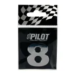 Autocolant 3D crom Type-3 (28mm) cifra - " 8 " Garage AutoRide