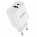 Incarcator retea Amio cu 2 porturi USB-A si USB-C 20W Quick Charge PCH PRO-09 230V Garage AutoRide
