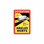 Autocolant ANGLES MORTS 25x17cm TIR laminat anti-UV Garage AutoRide