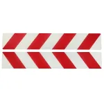 Autocolant reflectorizant dungi 2buc - Rosu/Alb - 5x30cm Garage AutoRide