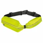 Borseta de brau cu doua buzunare insertii reflectorizante impermeabila Sport Pouch - Galben neon Garage AutoRide