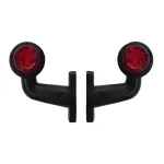 Lampa gabarit camion cu brat extra scurt 90° cu LED 12/24V Set 2buc Stg/Dr - Alb/Rosu Garage AutoRide