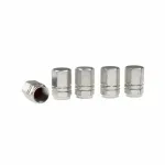 Ornamente capacele valve Hexagonal din aluminiu 5buc - Argintiu Garage AutoRide