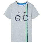 Tricou pentru copii cu mâneci scurte, gri, 116 GartenMobel Dekor