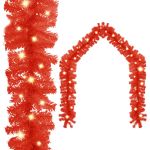 Ghirlandă de Crăciun cu lumini LED, roșu, 10 m GartenMobel Dekor