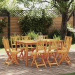 Scaune de Grădină Pliabile 8 pcs 36x46x86 cm Lemn Masiv de Acacia GartenMobel Dekor