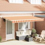 Cortina Retractabilă Manual Albastru Marin 400x200 cm GartenMobel Dekor