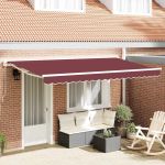 Cortina Retractabilă Manual Burgundy 350x200 cm GartenMobel Dekor