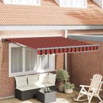 Cortina Retractabilă Manual Portocalie și maro 300x250 cm GartenMobel Dekor