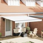 Cortina Retractabilă Manual Alb 400x300 cm GartenMobel Dekor