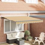 Cortina Retractabilă Manual Albastru Marin 350x250 cm GartenMobel Dekor