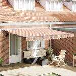Cortina Retractabilă Manual Albastru Marin 400x300 cm GartenMobel Dekor