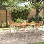 Set de dining pentru grădină  cu 7 piese din lemn masiv de acacia GartenMobel Dekor