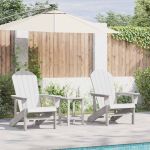 Scaune Adirondack 2 pcs Alb 74x82x90 cm HDPE GartenMobel Dekor