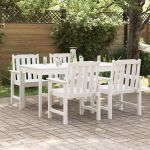 Scaune de dining pentru grădină  4 buc Alb 65,5x55,5x88 cm HDPE GartenMobel Dekor