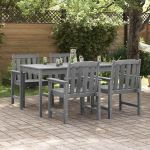 Scaune de grădină  4 pcs Gri deschis 65.5x55.5x88 cm HDPE GartenMobel Dekor