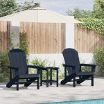 scaune Adirondack  2 pcs Bleumarin 74x82x90 cm HDPE GartenMobel Dekor