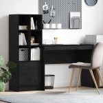 Birou cu stocare Stejar negru Lemn prelucrat GartenMobel Dekor
