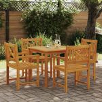 Set de dining pentru grădină din lemn masiv de acacia, 5 piese GartenMobel Dekor