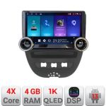 Navigatie Citroen C1 Peugeot 107 Toyota Aygo 2005-2014 Edotec  4+64 10.5 inch Incell 1K android Wifi 5Ghz gps internet  KIT-C1 v2 CarStore Technology