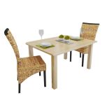 Scaune de bucătărie, 2 buc., abaca & lemn masiv de mango GartenMobel Dekor