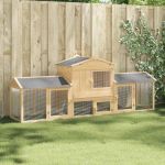Căsuță pentru pui Maro 225 x 60 x 89 cm Lemn masiv de pin GartenMobel Dekor