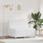 Scaune canapea 2 pcs Alb 55 x 74 x 82 cm Piele artificială GartenMobel Dekor