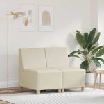 Scaune canapea 2 pcs Crem 55 x 74 x 82 cm Piele artificială GartenMobel Dekor