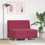 Scaune canapea 2 pcs bordo 55 x 74 x 82 cm Catifea GartenMobel Dekor