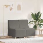 Sofa Chiar 2 pcs Gri deschis 55 x 74 x 82 cm GartenMobel Dekor