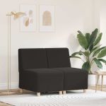 Sofa Chiar 2 pcs Gri închis 55 x 74 x 82 cm Țesătură de catifea GartenMobel Dekor