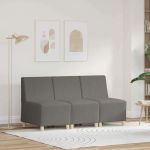 Sofa Chiar 3 pcs Gri deschis 55 x 74 x 82 cm GartenMobel Dekor
