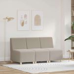 Sofa Chiar 3 pcs Gri deschis 55 x 74 x 82 cm GartenMobel Dekor