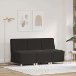 Sofa Chiar 3 pcs Gri închis 55 x 74 x 82 cm Țesătură de catifea GartenMobel Dekor