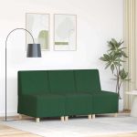 Sofa Chiar 3 pcs Verde junglă 55 x 74 x 82 cm GartenMobel Dekor