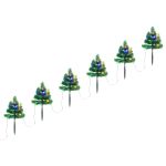 Brazi de Crăciun de alee, 6 buc., LED-uri multicolore 45 cm PVC GartenMobel Dekor