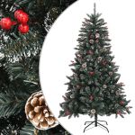 Brad de Crăciun artificial cu suport, verde, 120 cm, PVC GartenMobel Dekor