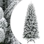 Brad de Crăciun artificial cu zăpadă pufoasă, 180 cm, PVC&PE GartenMobel Dekor