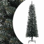 Brad de Crăciun artificial slim cu suport, verde, 150 cm, PVC GartenMobel Dekor