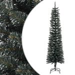 Brad de Crăciun artificial slim cu suport, verde, 180 cm, PVC GartenMobel Dekor