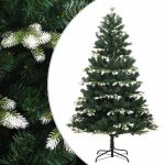 Brad de Crăciun artificial cu balamale și zăpadă, 120 cm GartenMobel Dekor