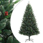 Pom de Crăciun artificial cu balamale cu fructe roșii 150 cm GartenMobel Dekor