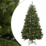 Brad de Crăciun artificial cu suport și balamale, verde, 210 cm GartenMobel Dekor