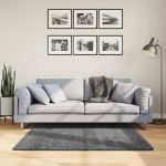 Covor „OVIEDO”, fire scurte, antracit, 120x120 cm GartenMobel Dekor