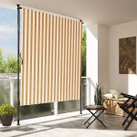 Jaluzea rulou de exterior portocaliu/alb 200x270 cm textil/oțel GartenMobel Dekor